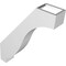 Ekena Millwork 3-in. W x 14-in. D x 18-in. H Baker Architectural Grade PVC Knee Brace BRCP03X14X18BKR - alternate 3